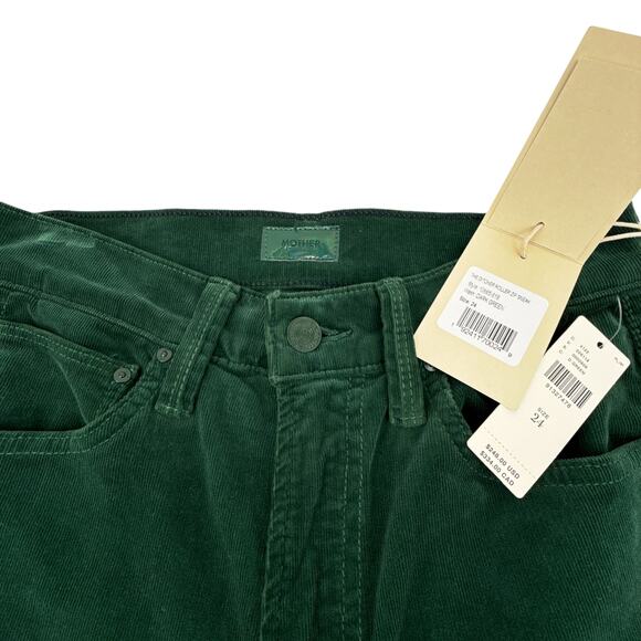 MOTHER The Ditcher Roller Zip Sneak Cord in Dark Green 24 - Picture 6 of 12